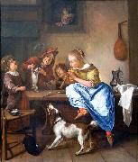 Jan Steen Children teaching a cat to dance Germany oil painting artist